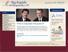Tablet Screenshot of bigrapidsorthopaedics.com